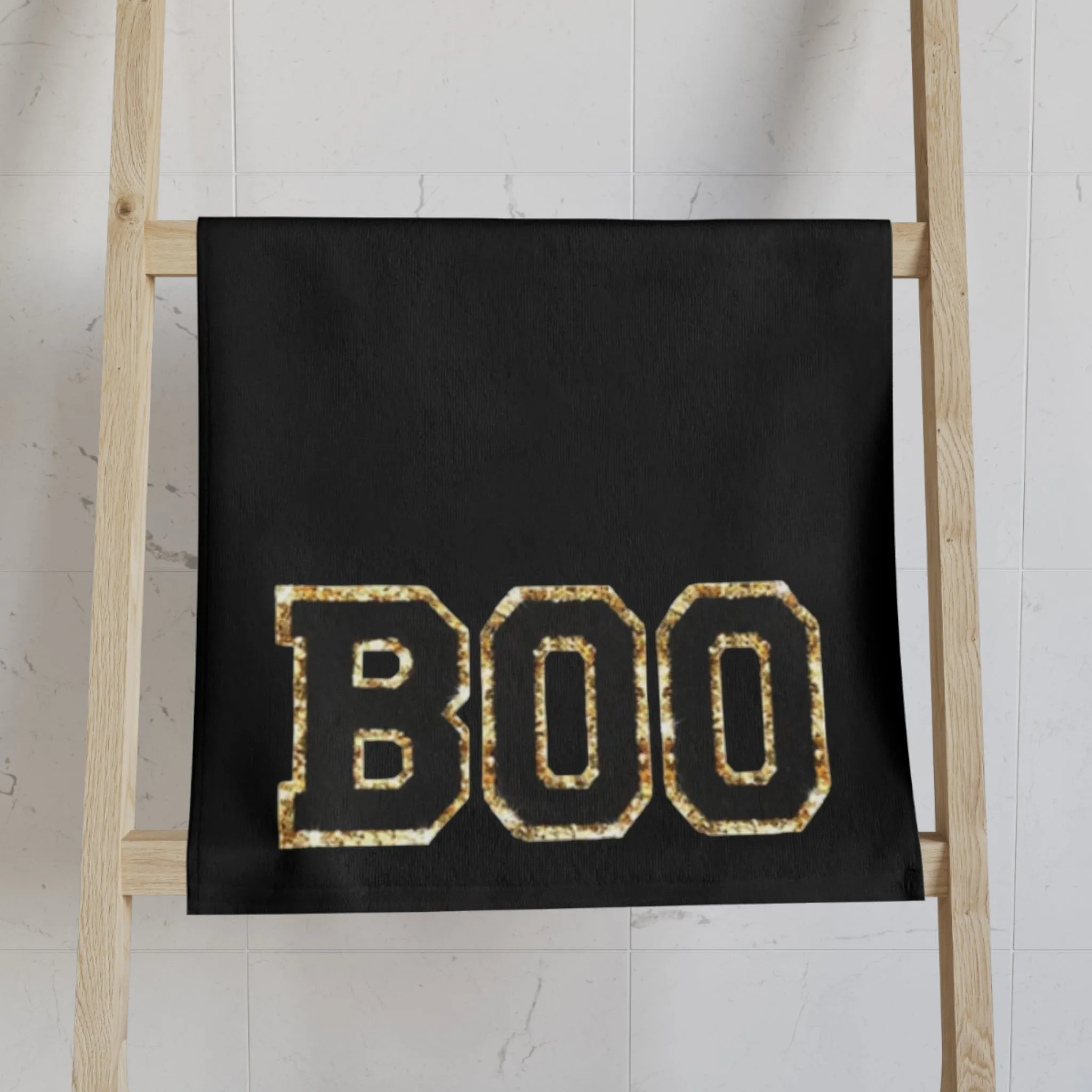 Black Boo Hand Towel