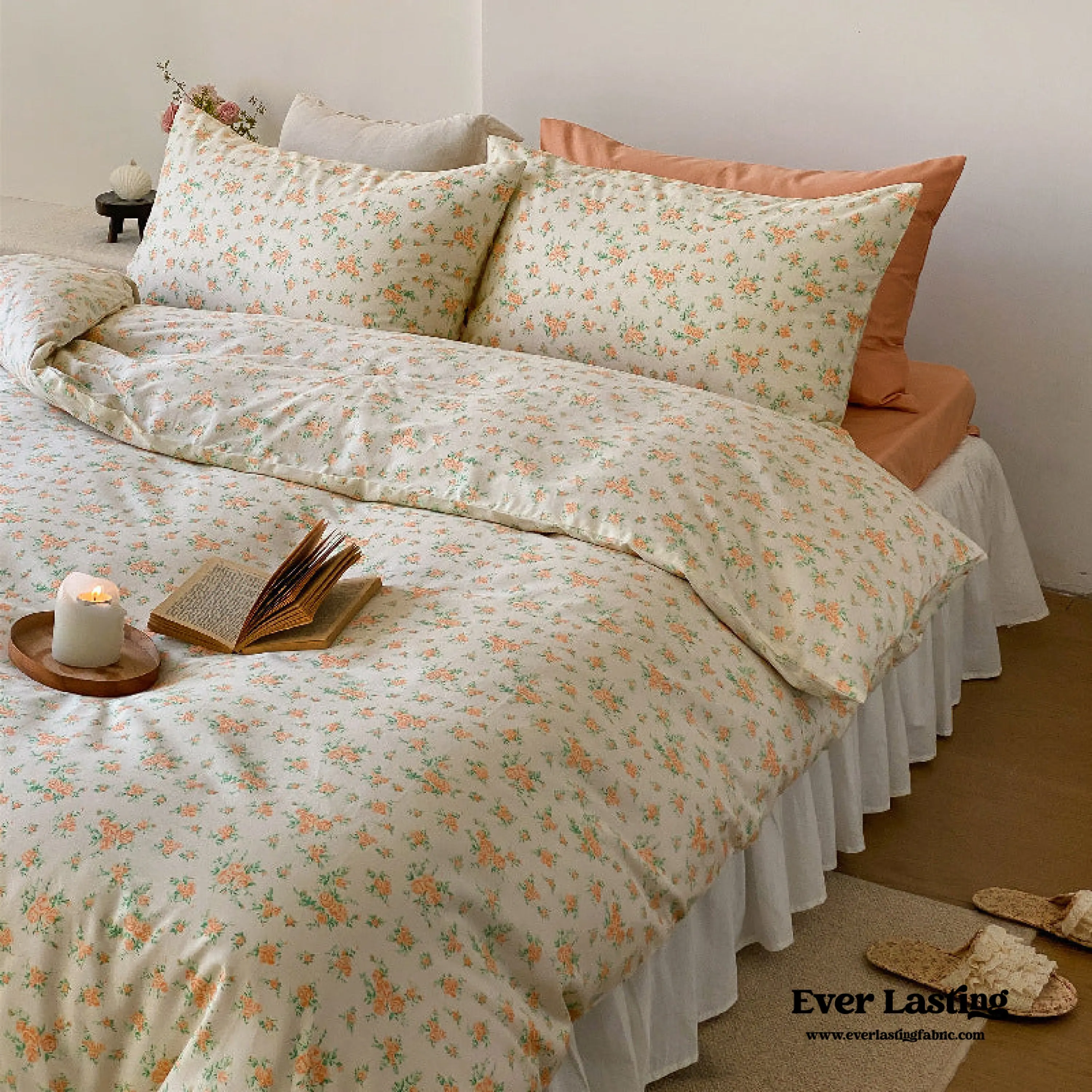 Blossom Floral Bedding Set / Rose Pink