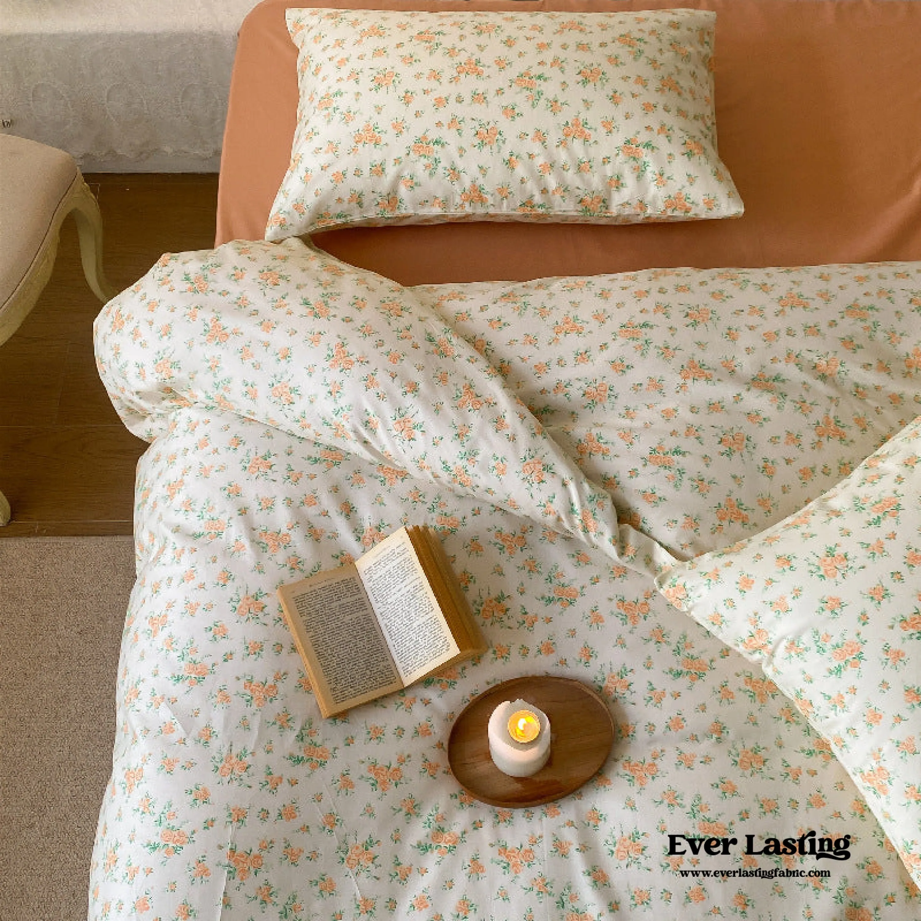 Blossom Floral Bedding Set / Rose Pink