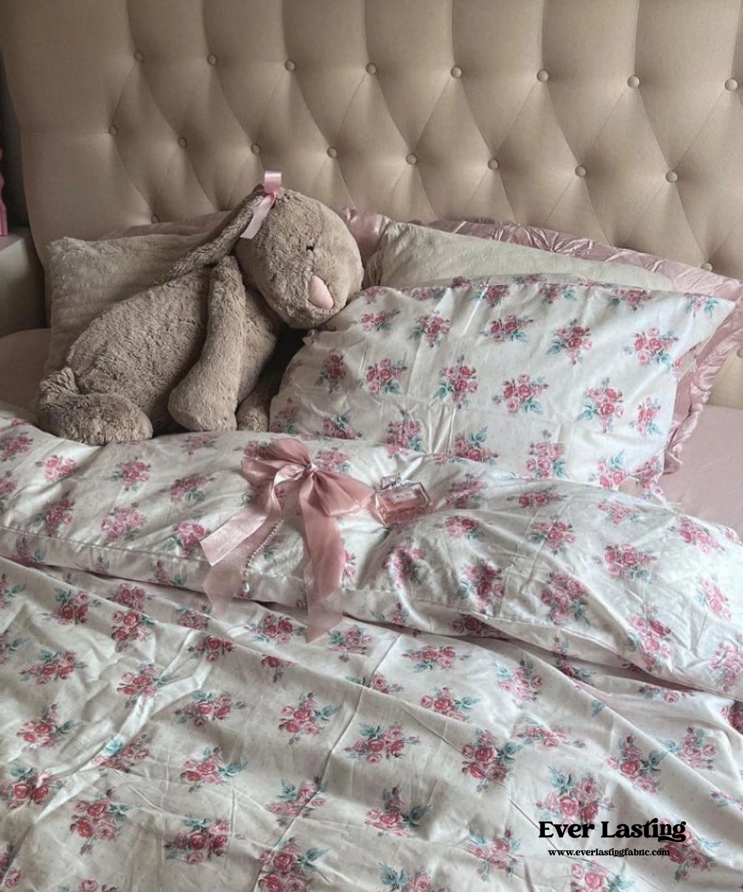 Blossom Floral Bedding Set / Rose Pink