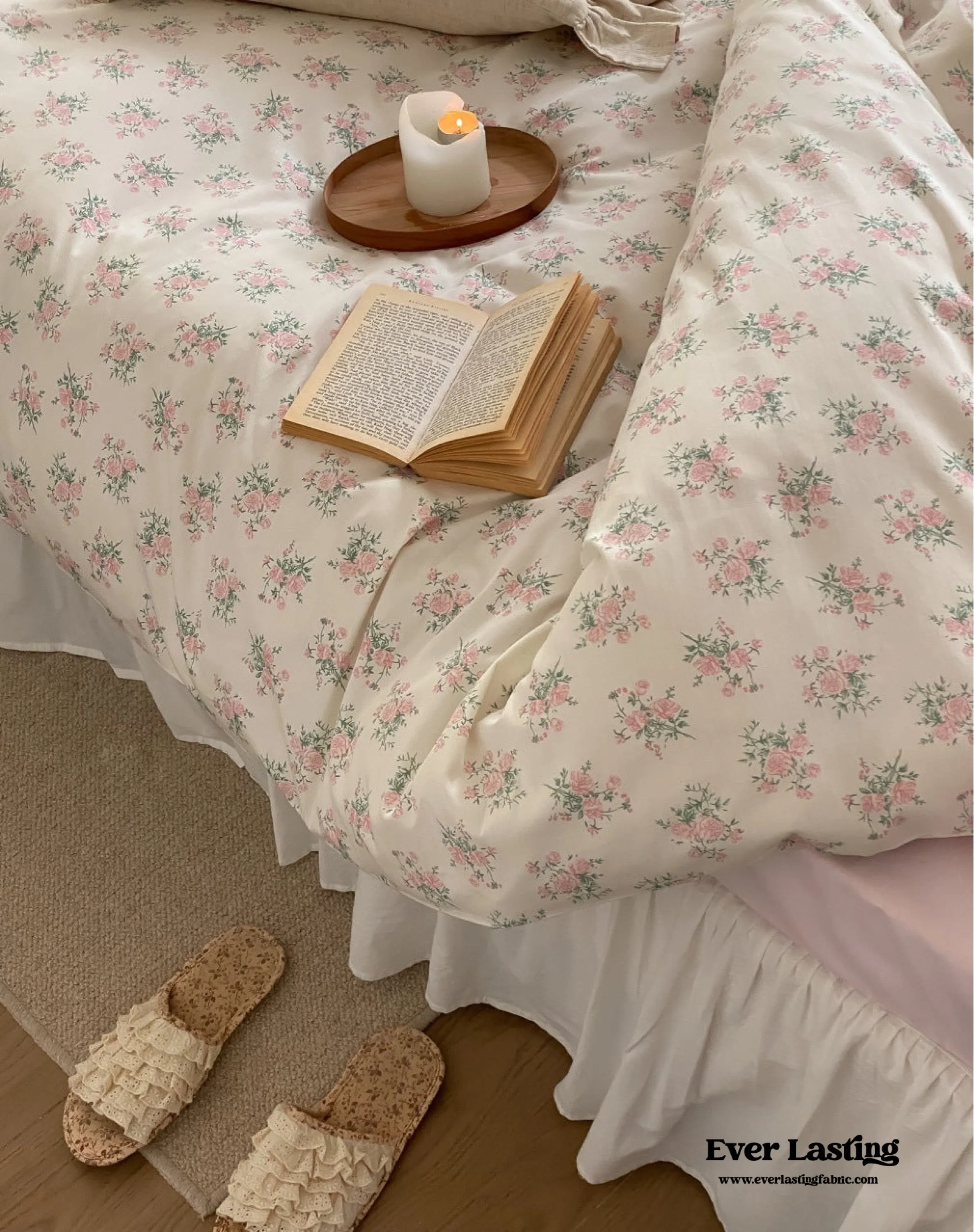 Blossom Floral Bedding Set / Rose Pink