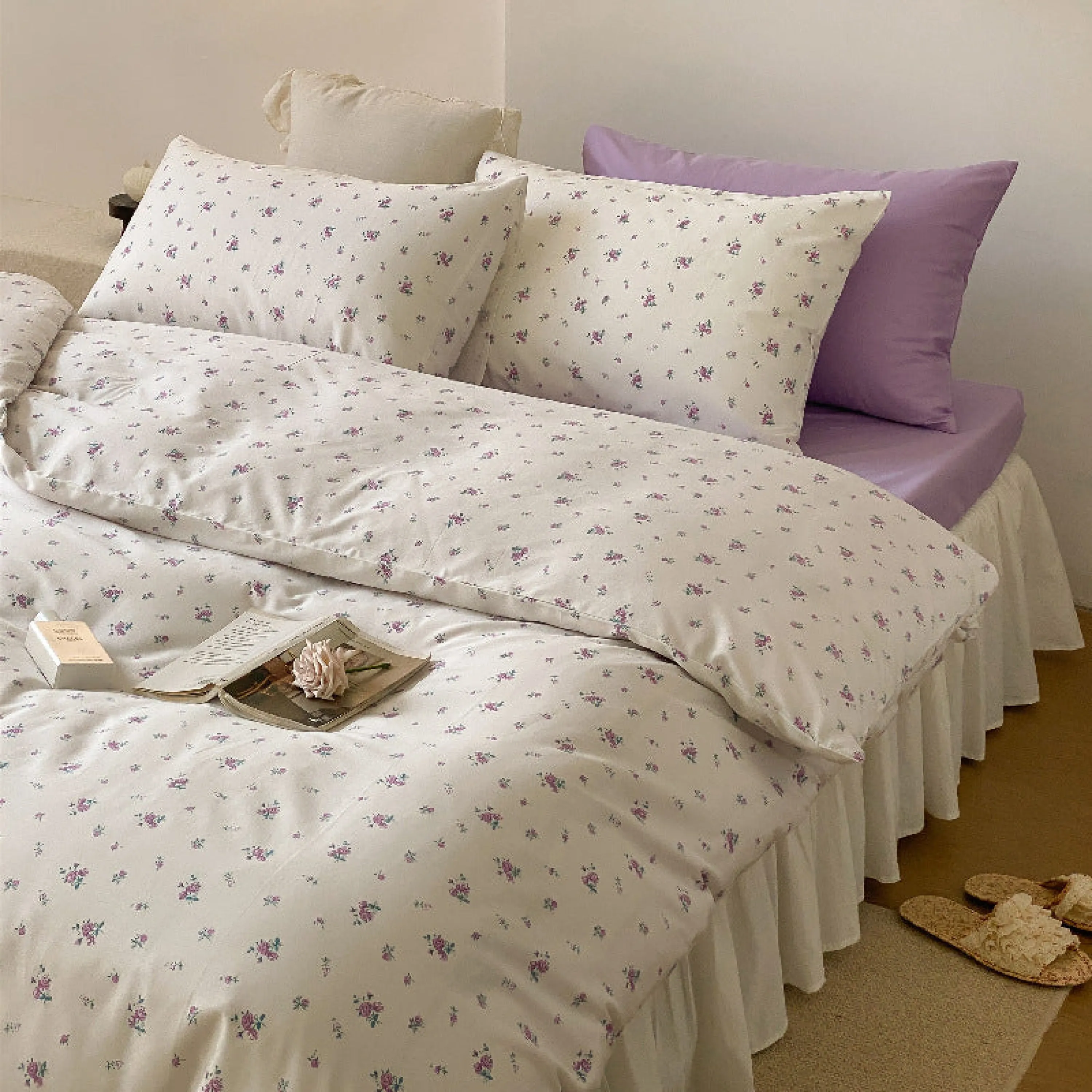 Blossom Floral Bedding Set / Rose Pink