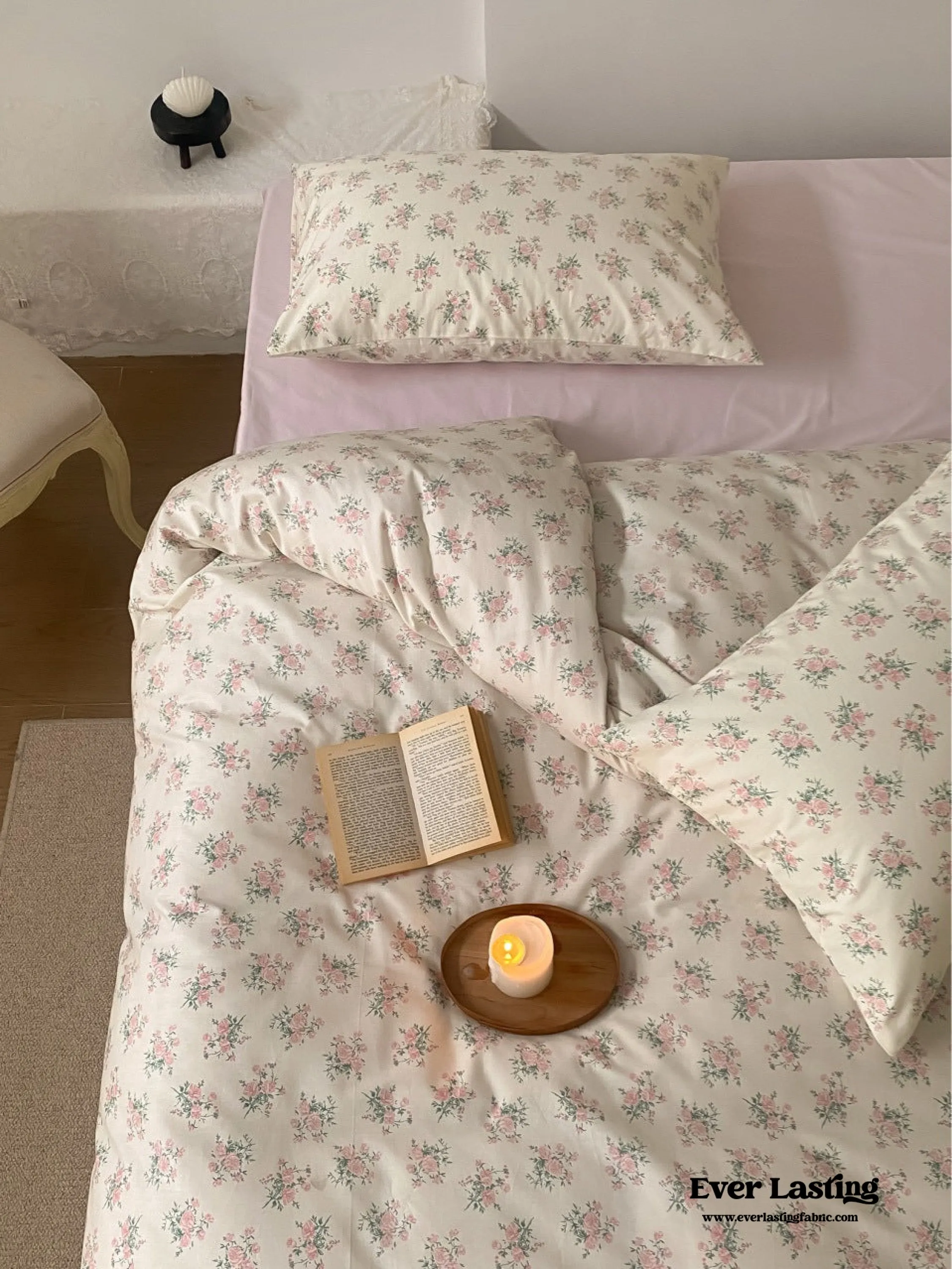 Blossom Floral Bedding Set / Rose Pink