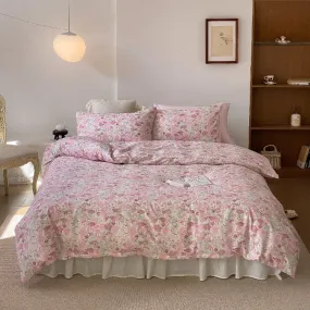 Blossom Floral Bedding Set / Rose Pink