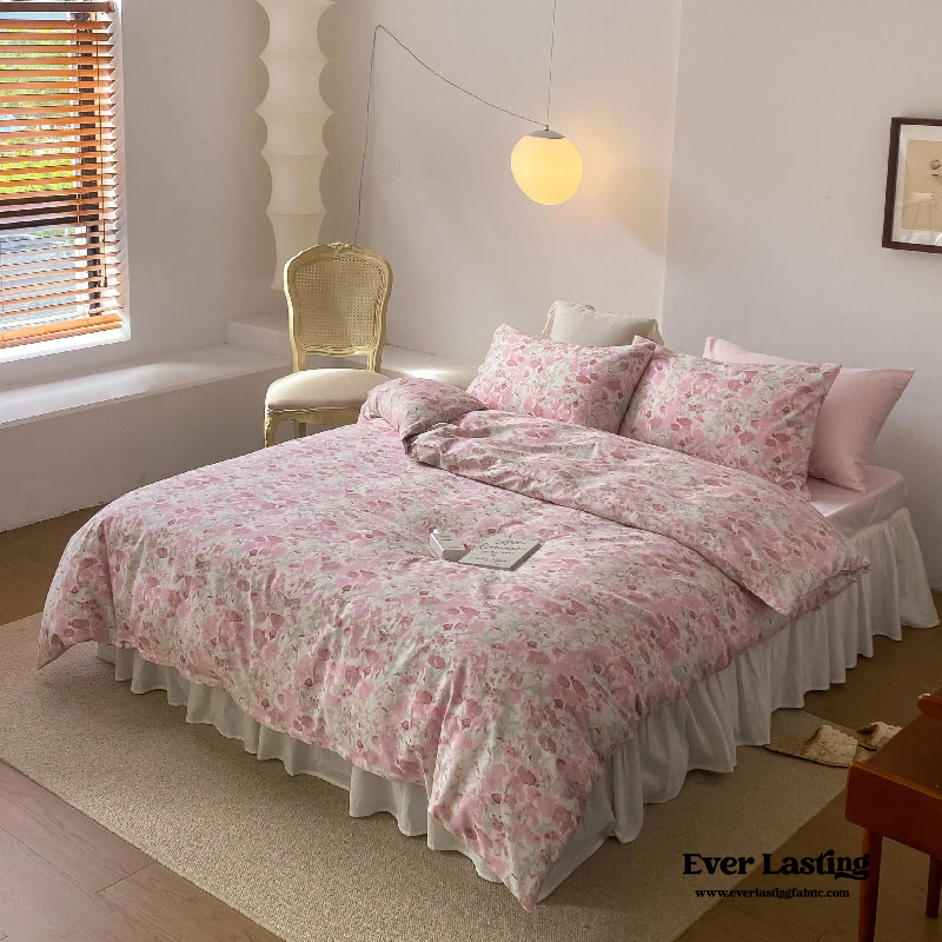 Blossom Floral Bedding Set / Rose Pink