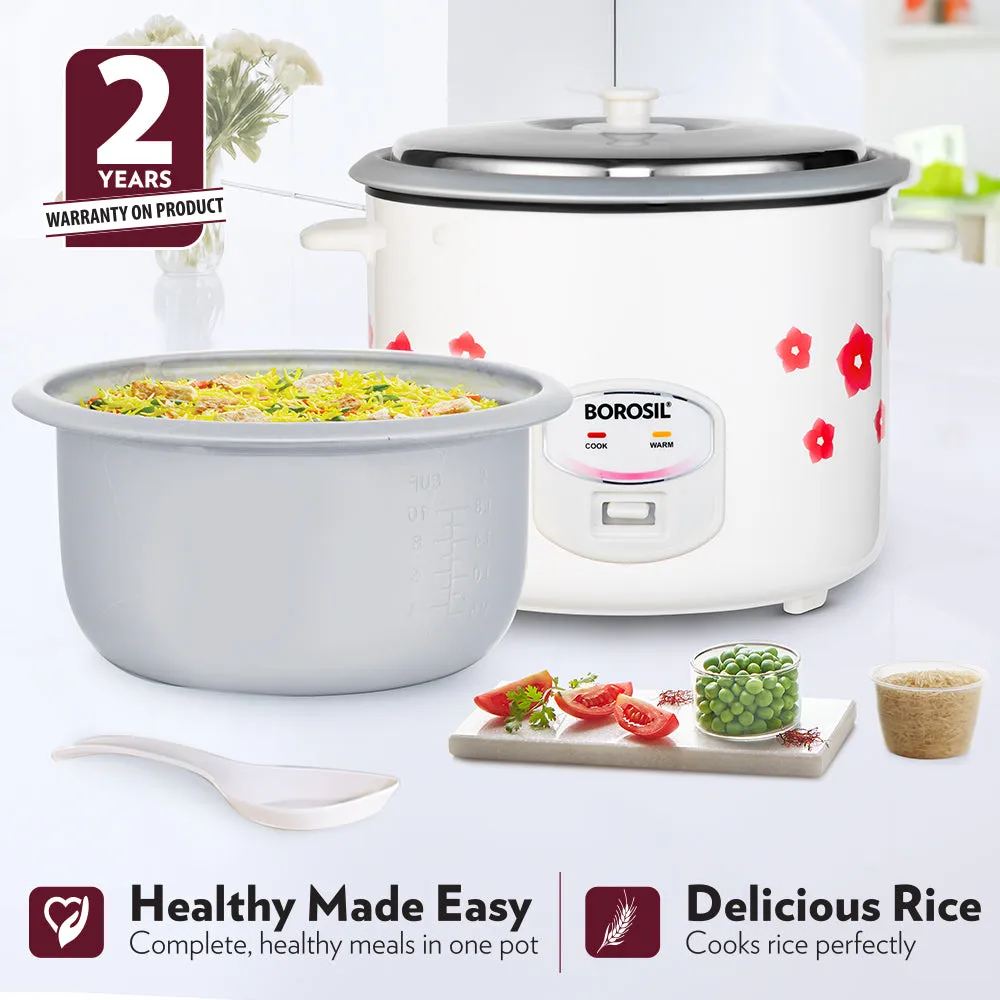 Borosil Pronto Dual Electric Rice Cooker, 2.8L