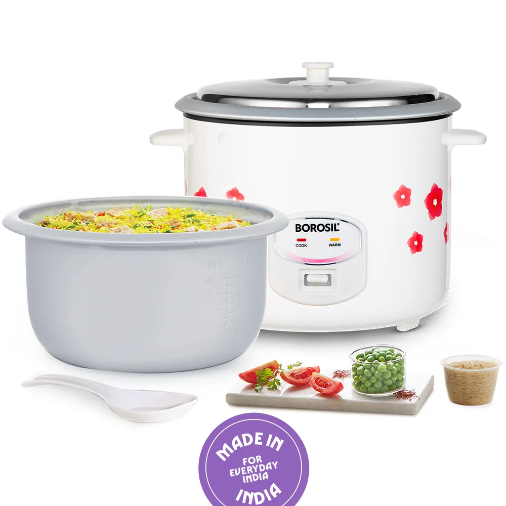 Borosil Pronto Dual Electric Rice Cooker, 2.8L