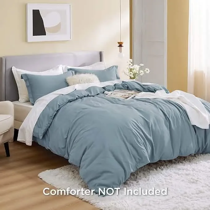 Brushed Microfiber Duvet Cover Sets With Fitted Sheet