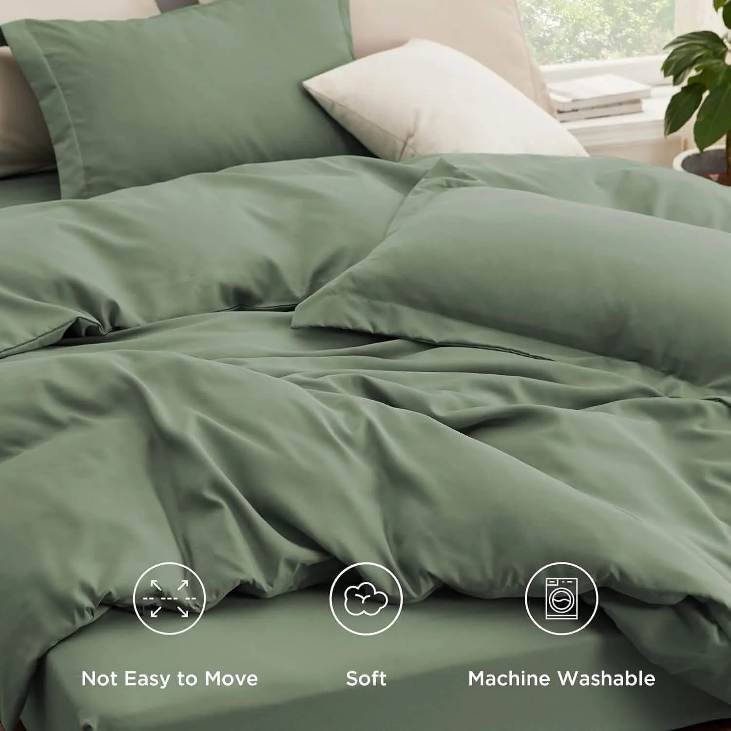 Brushed Microfiber Duvet Cover Sets With Fitted Sheet