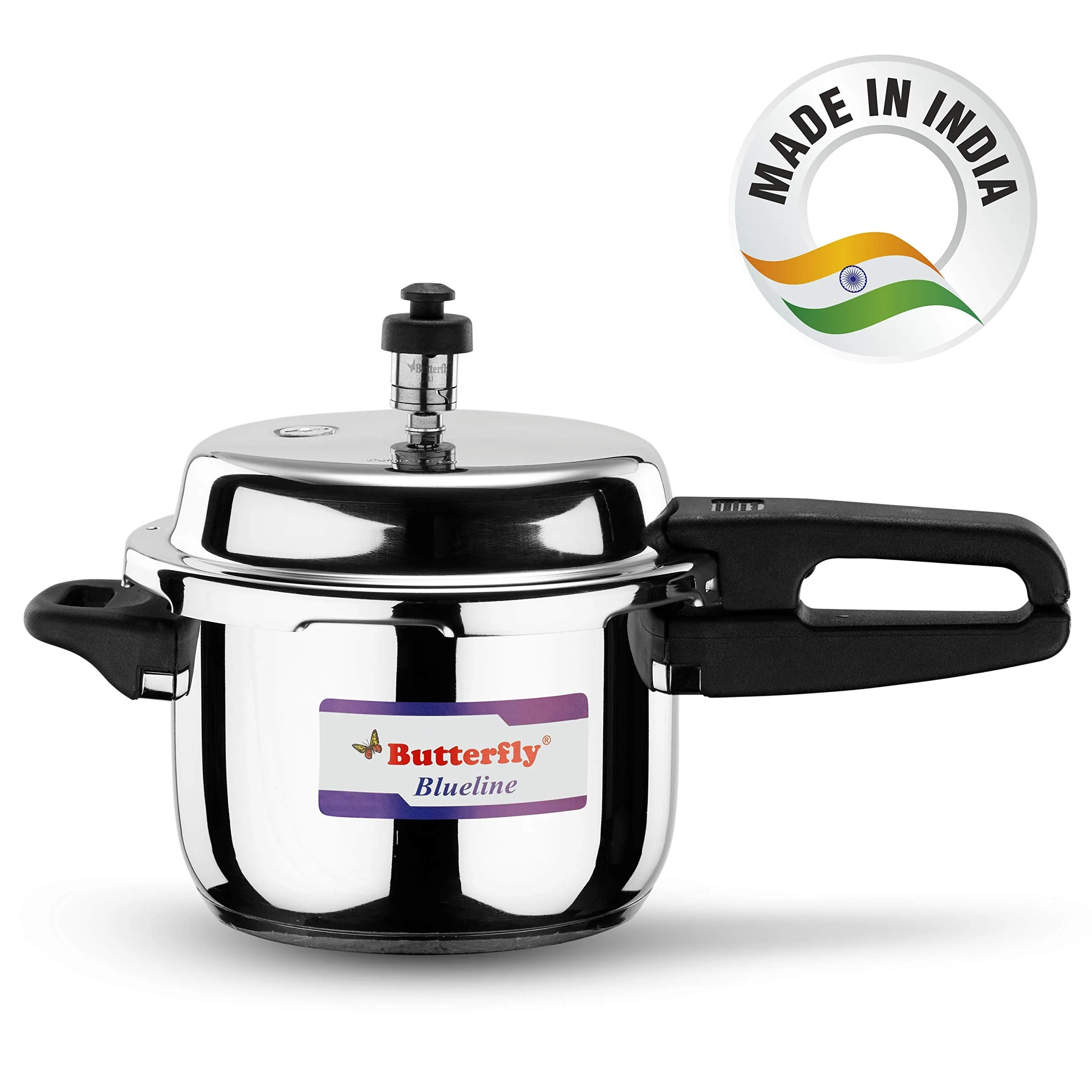 Butterfly Blue Line Stainless Steel Outer Lid Pressure Cooker, 3 Litre