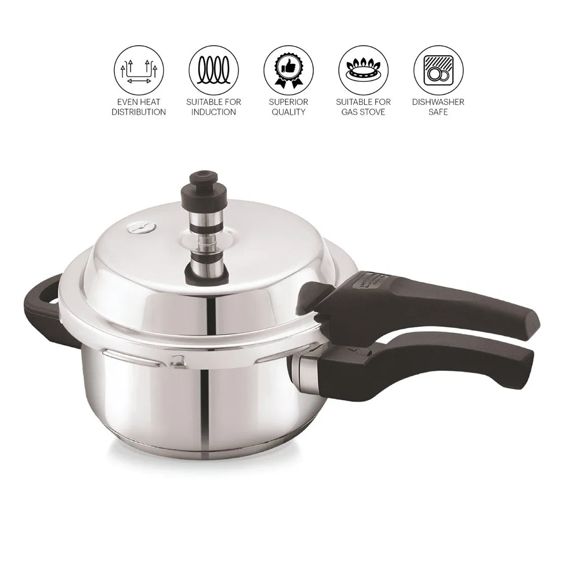 Chef Impact Bonded Stainless Steel Tri-Ply Bottom Pressure Cooker Outer Lid