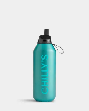 Chilly's Series 2 500ml Flip Bottle Metallic Atlantis