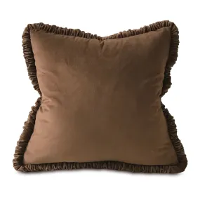 Chocolate Velvet Throw Pillow Cover 20x20