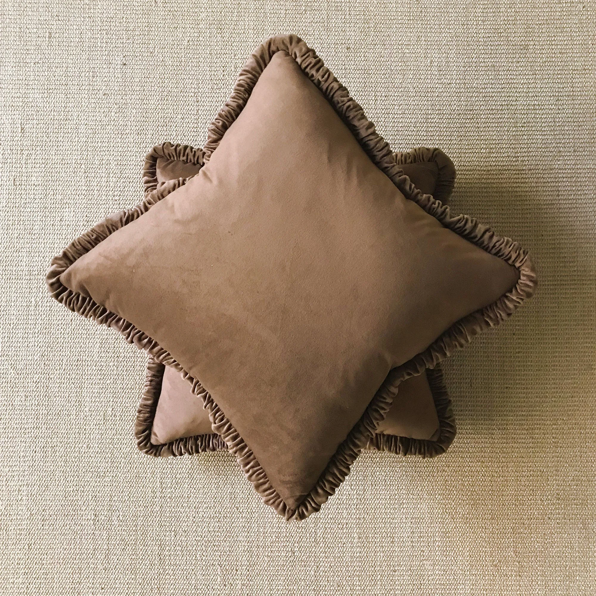 Chocolate Velvet Throw Pillow Cover 20x20