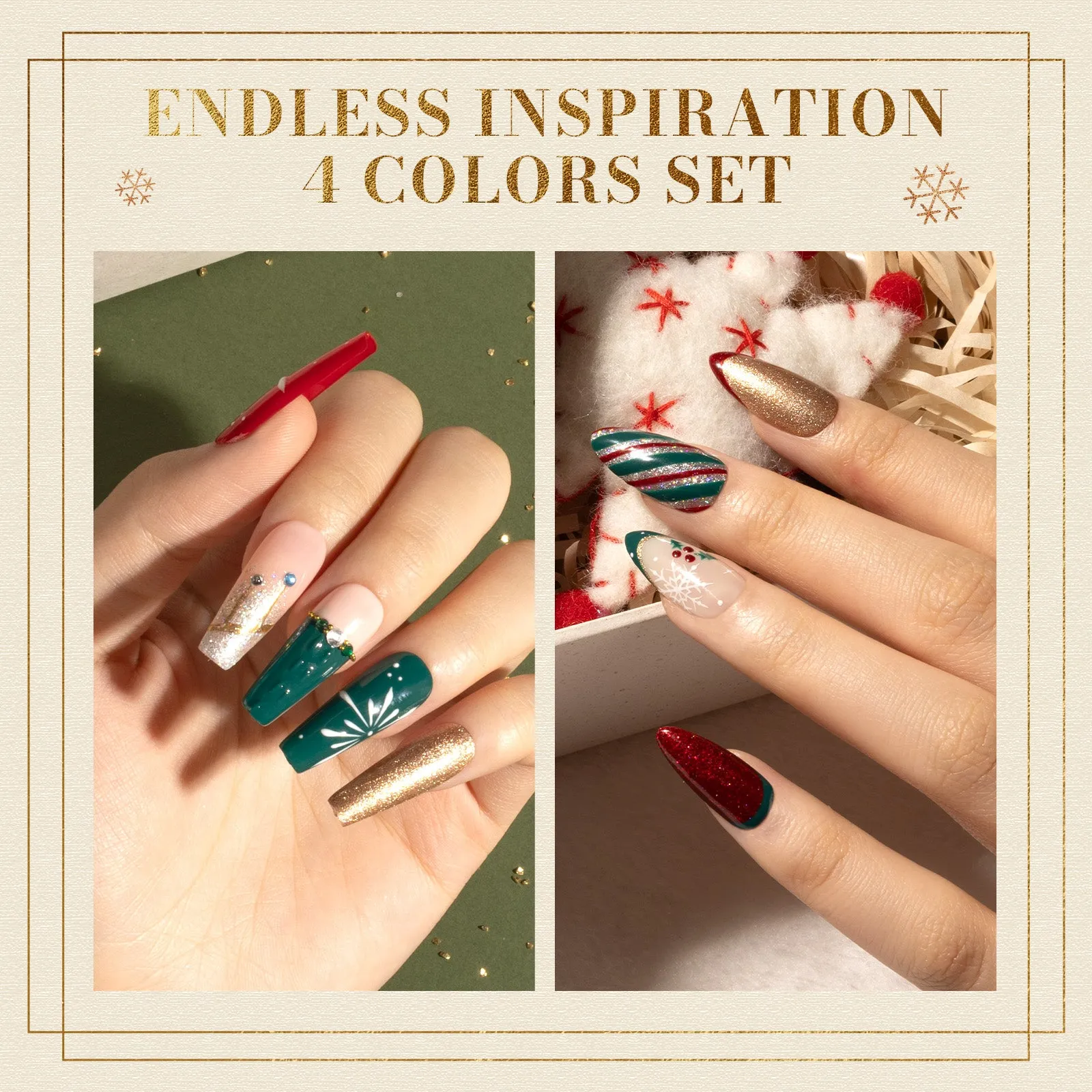 Christmas Thick Gel Nail Polish Hot Colors Set - US ONLY