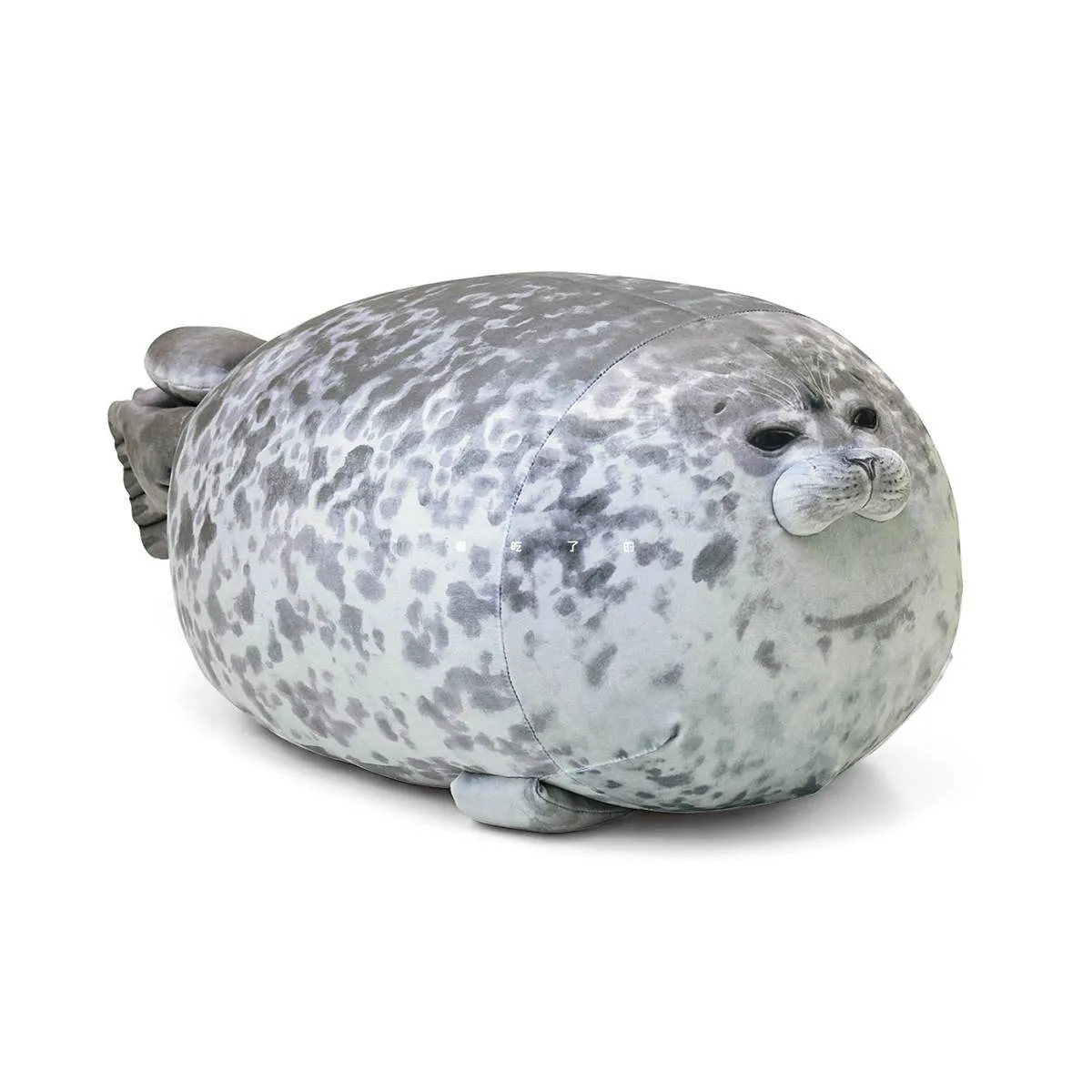 Chubby Blob Seal Pillow Plush Animal Toy Stuffed Seal Plushie Cotton Cute Pillow Gray