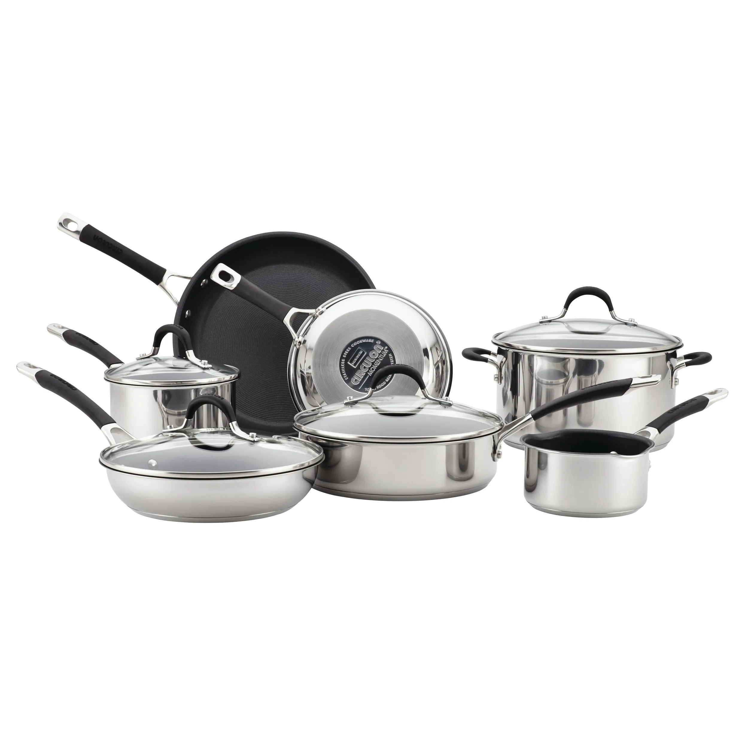 Circulon Momentum Stainless Steel 11pc Cookware Set