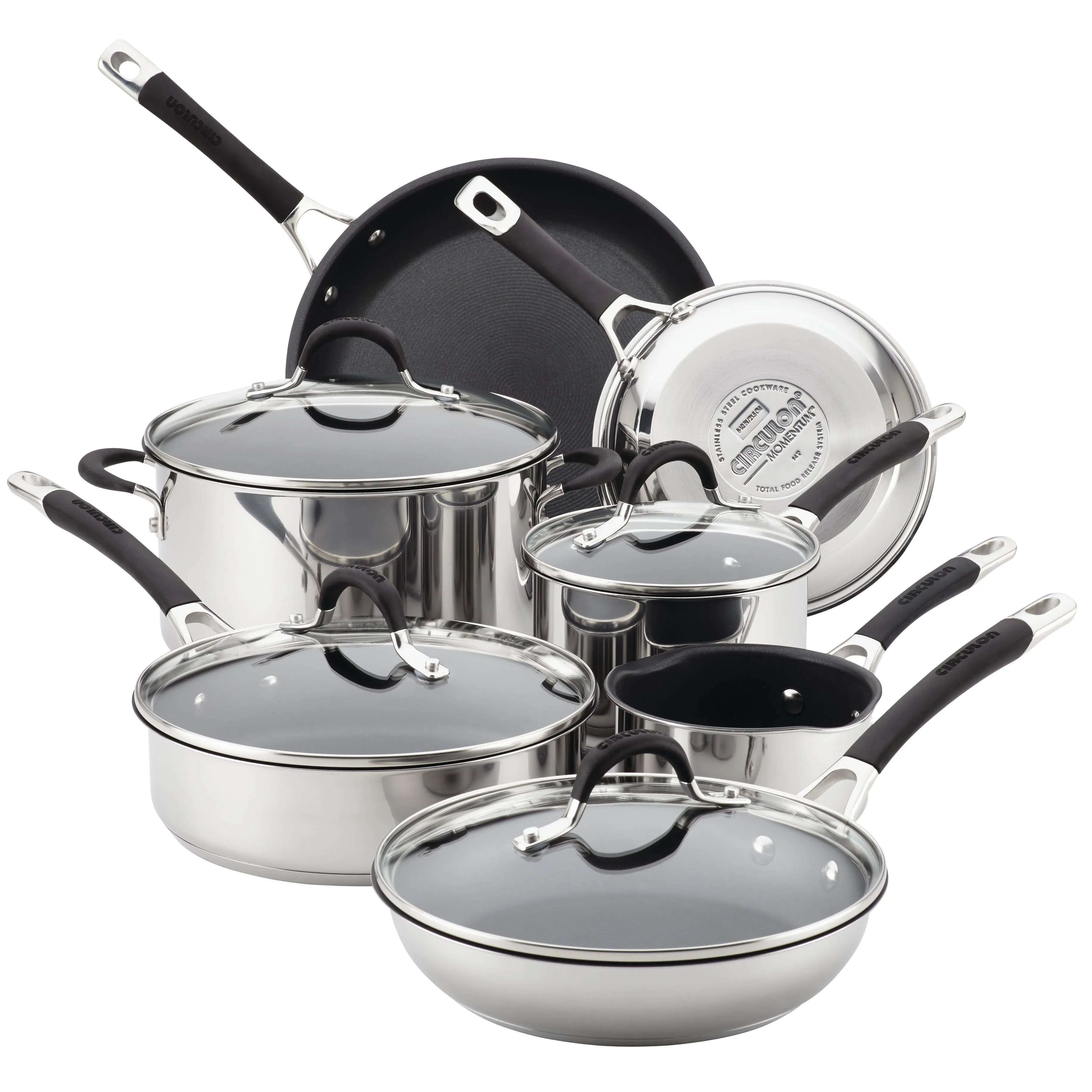 Circulon Momentum Stainless Steel 11pc Cookware Set