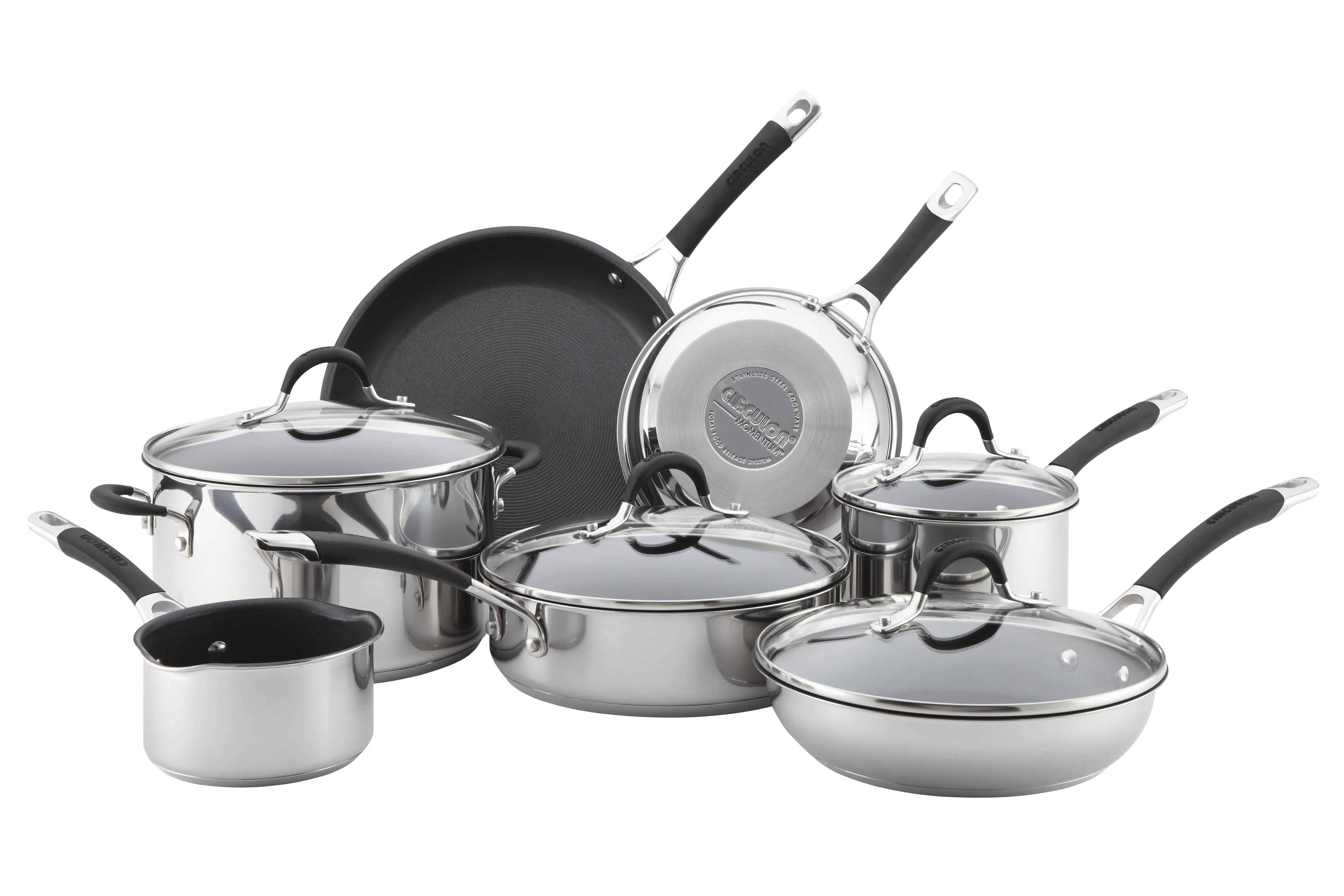 Circulon Momentum Stainless Steel 11pc Cookware Set