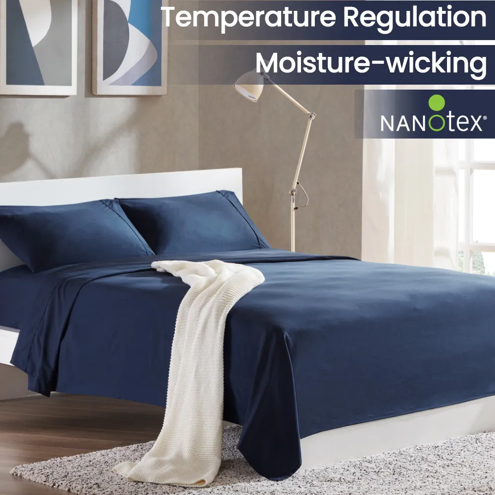 Classic NanoTex® Cooling Sheets Set-Navy Blue