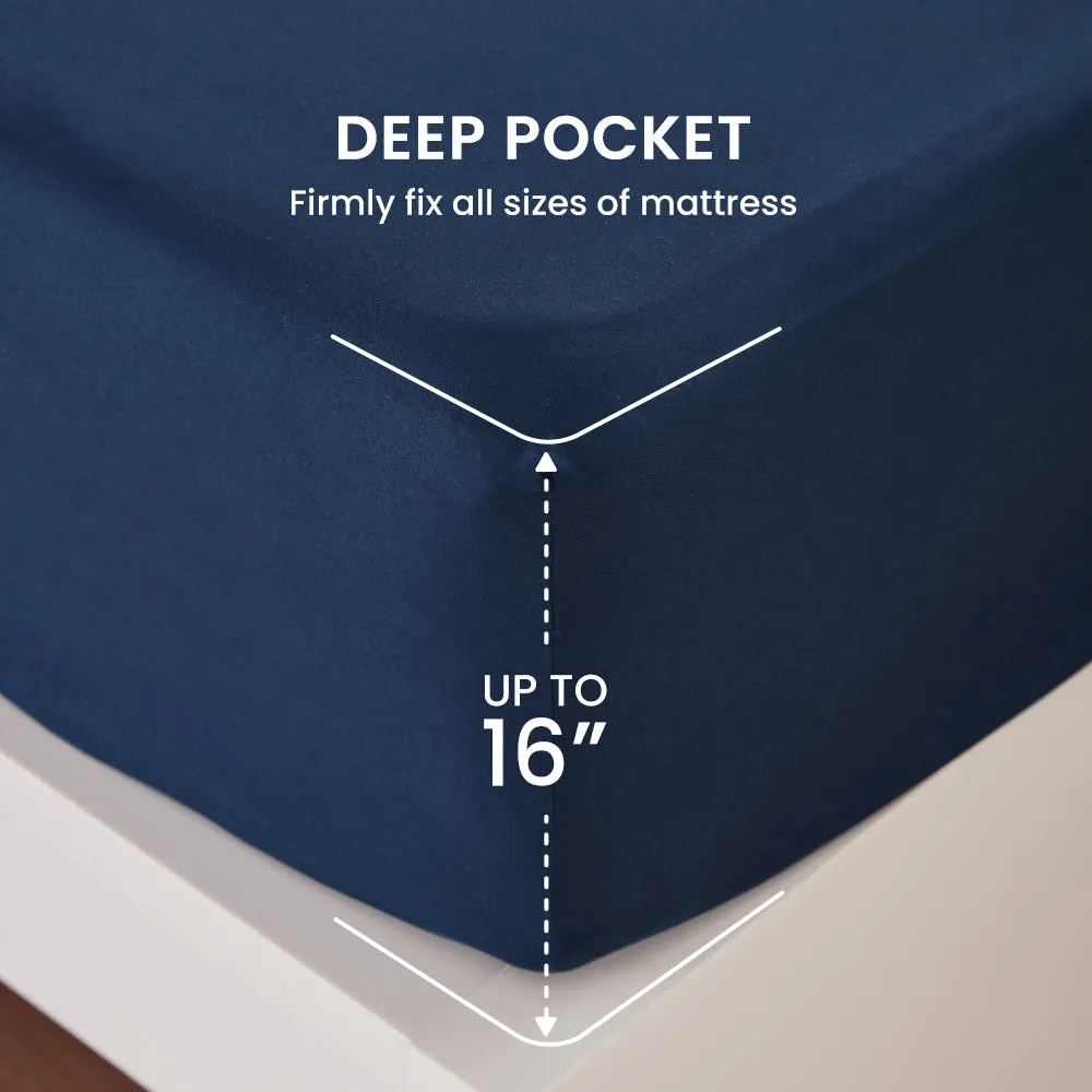 Classic NanoTex® Cooling Sheets Set-Navy Blue