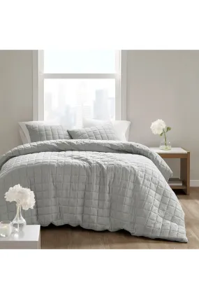 Cocoon Quilt Top Grey Duvet Mini Set