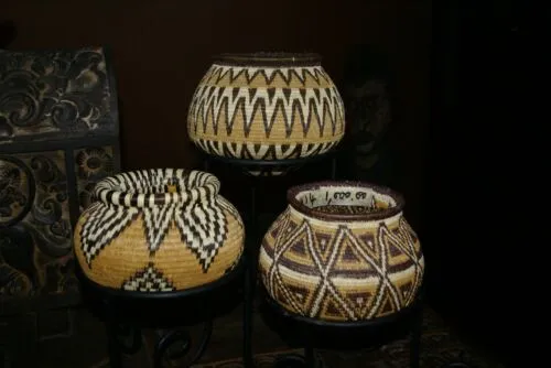 Colorful Highly Collectible & Unique (DARIEN RAINFOREST ART, PANAMA) MUSEUM QUALITY INTRICATE MINUSCULE WEAVING Unique American Indian Art Tight Weave Finest geometric Earthtones Basket 300A14 DESIGNER COLLECTIBLE