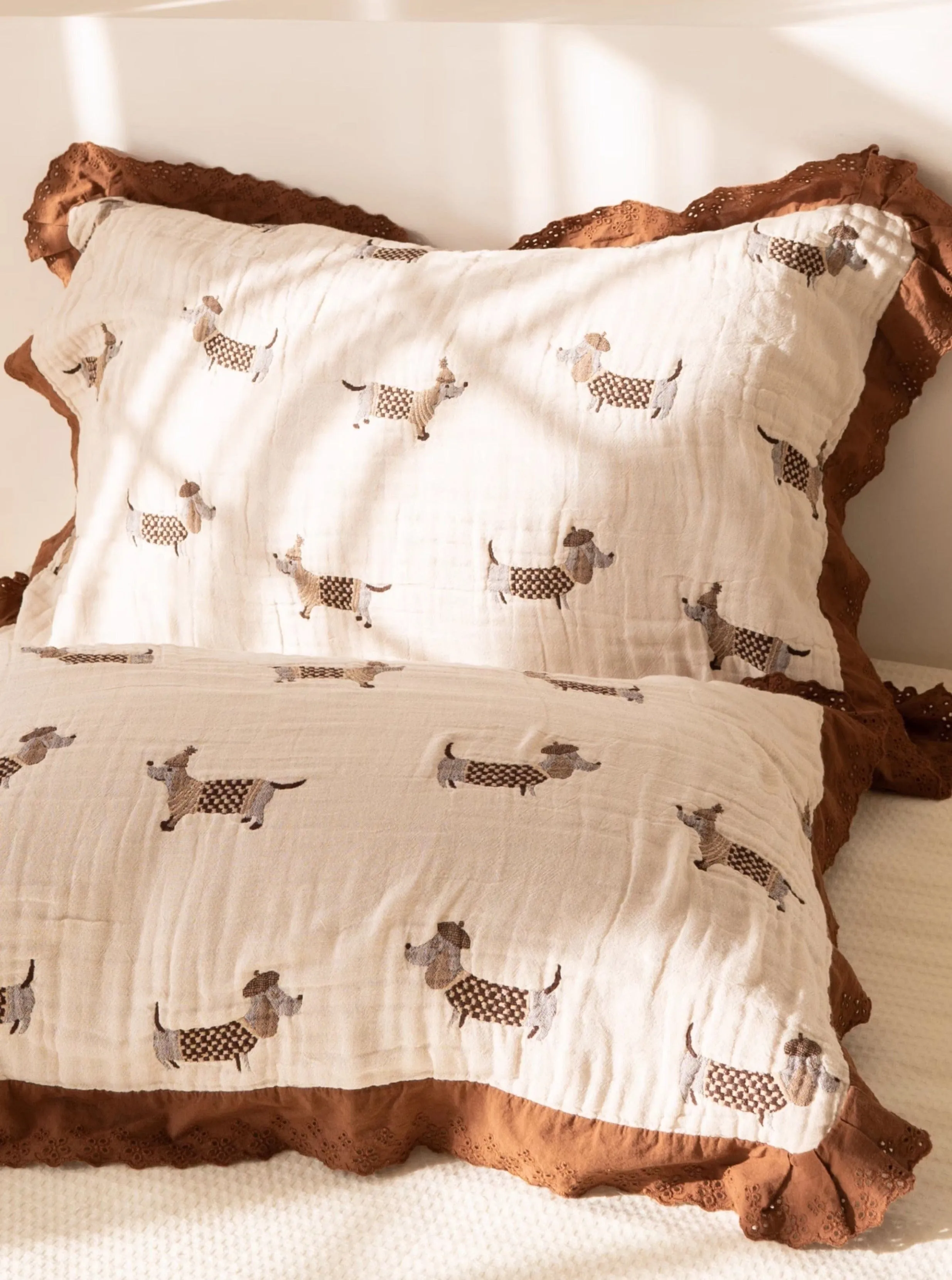 Cotton Dachshund Pillowcases