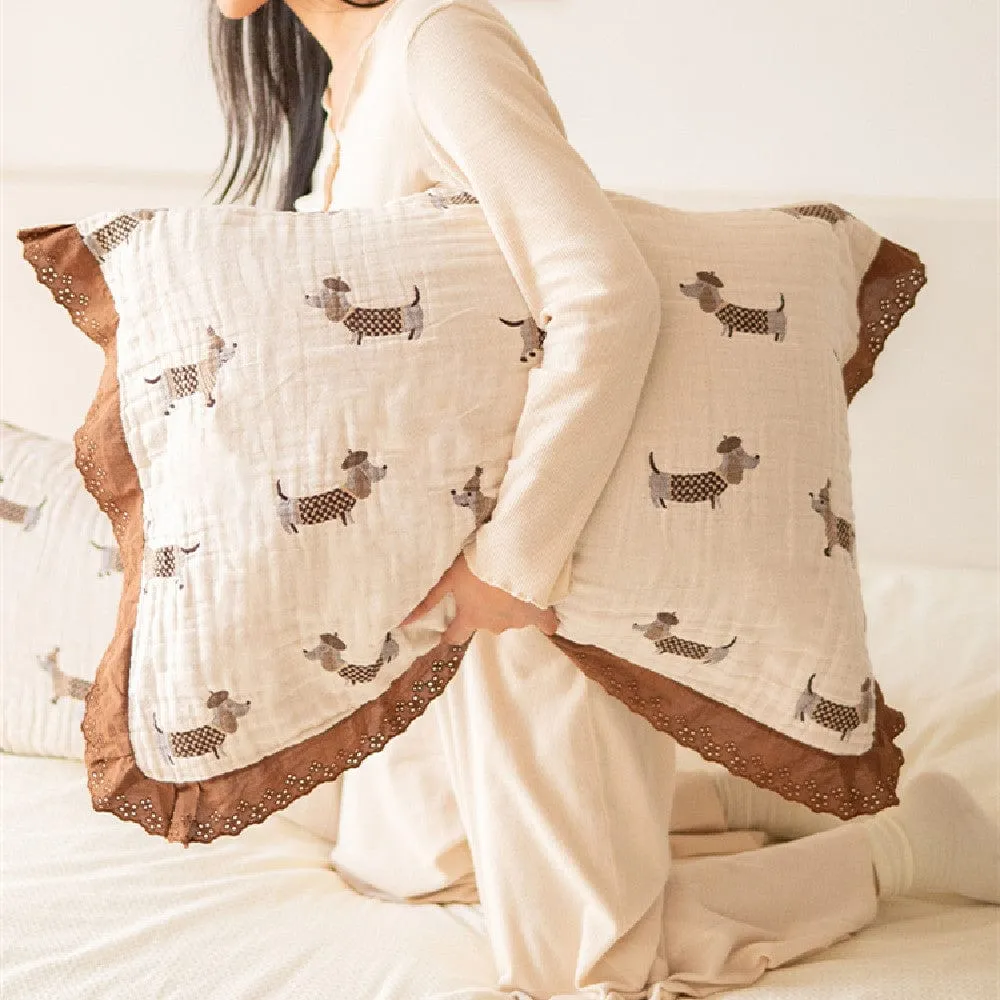 Cotton Dachshund Pillowcases