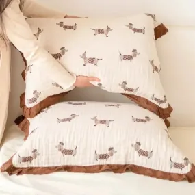 Cotton Dachshund Pillowcases