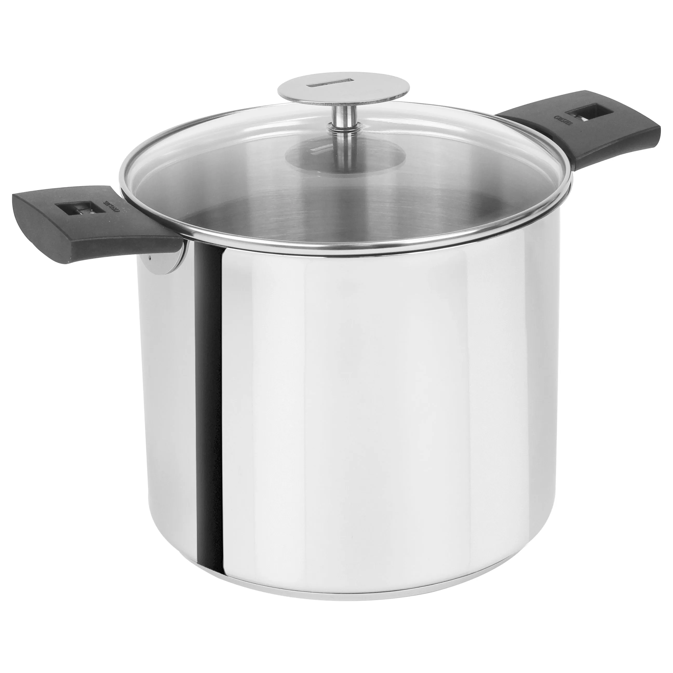 Cristel Multiply Detachable Handle 5.5-Quart Stockpot With Domed Glass Lid