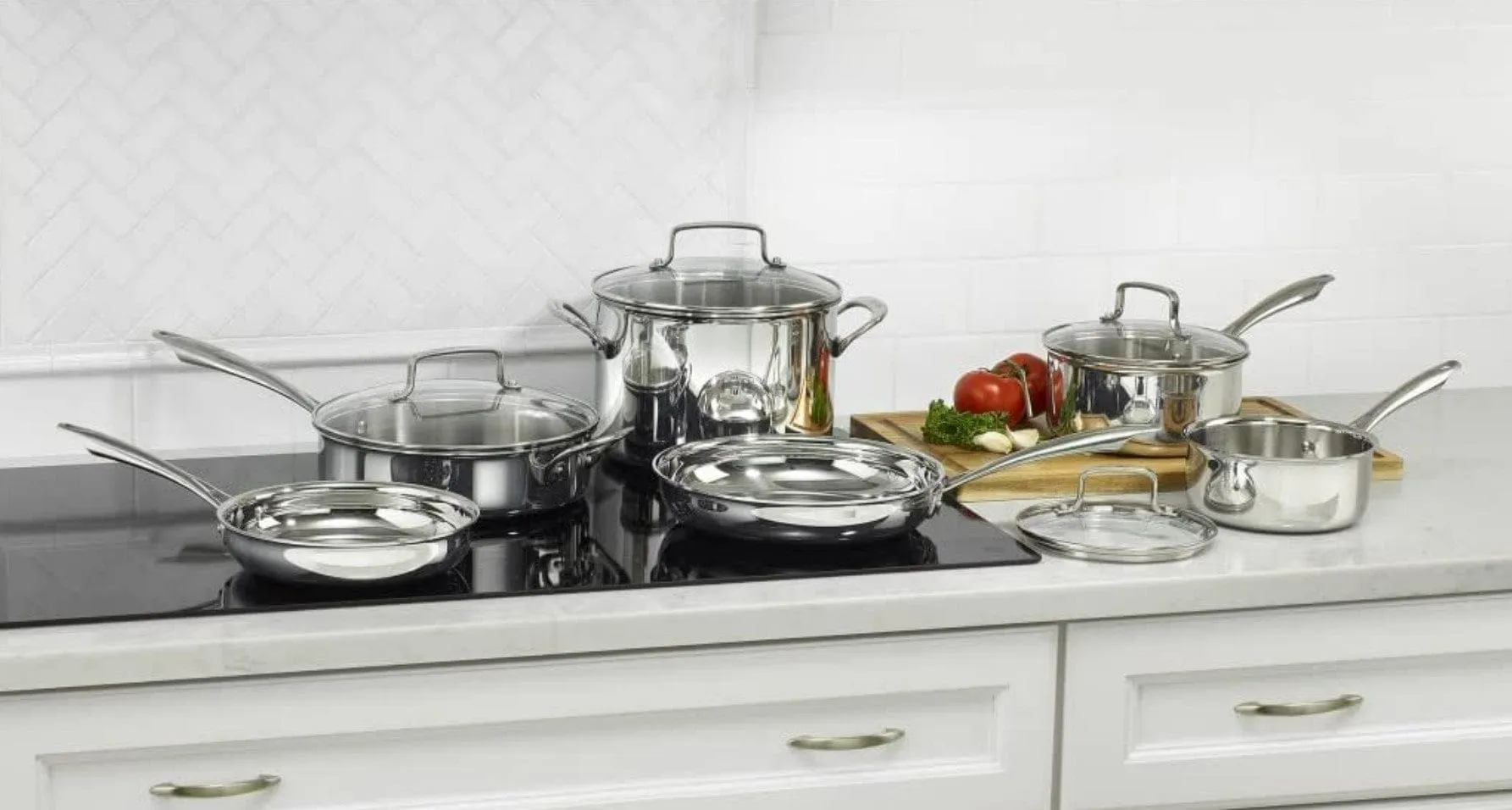 Cuisinart Tri-Ply Stainless Steel 10 Piece Cookware Set