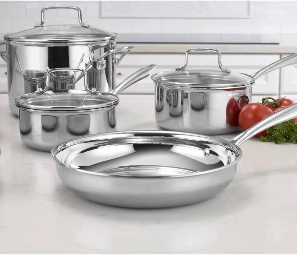 Cuisinart Tri-Ply Stainless Steel 10 Piece Cookware Set