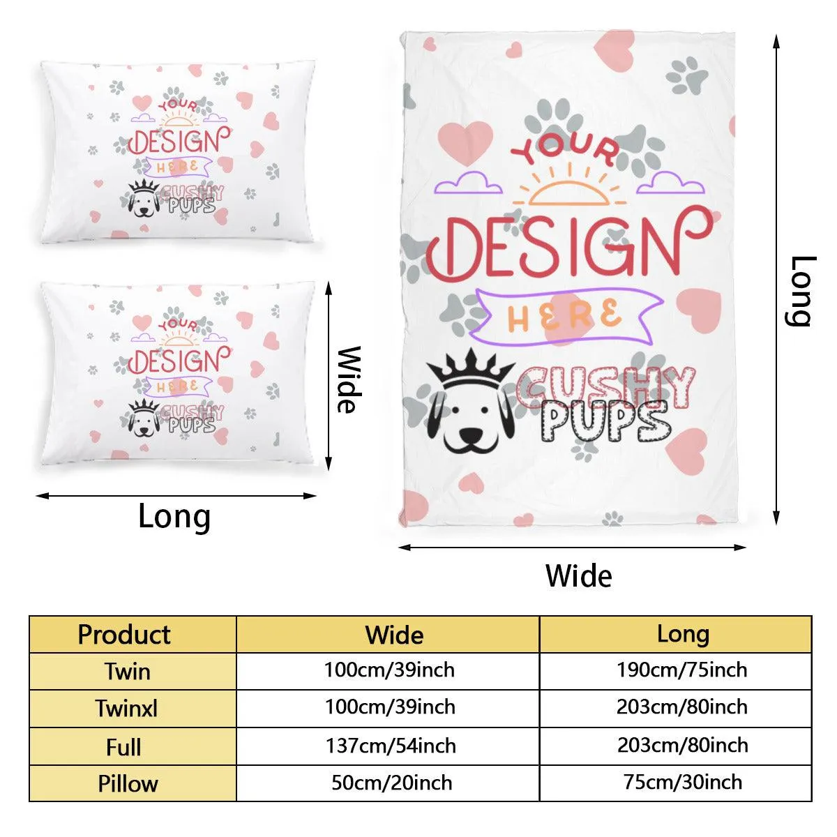 Custom Bedding Set, Custom Comforter, Custom Duvet Covers, Personalised Quilt Cover - Cushy Pups