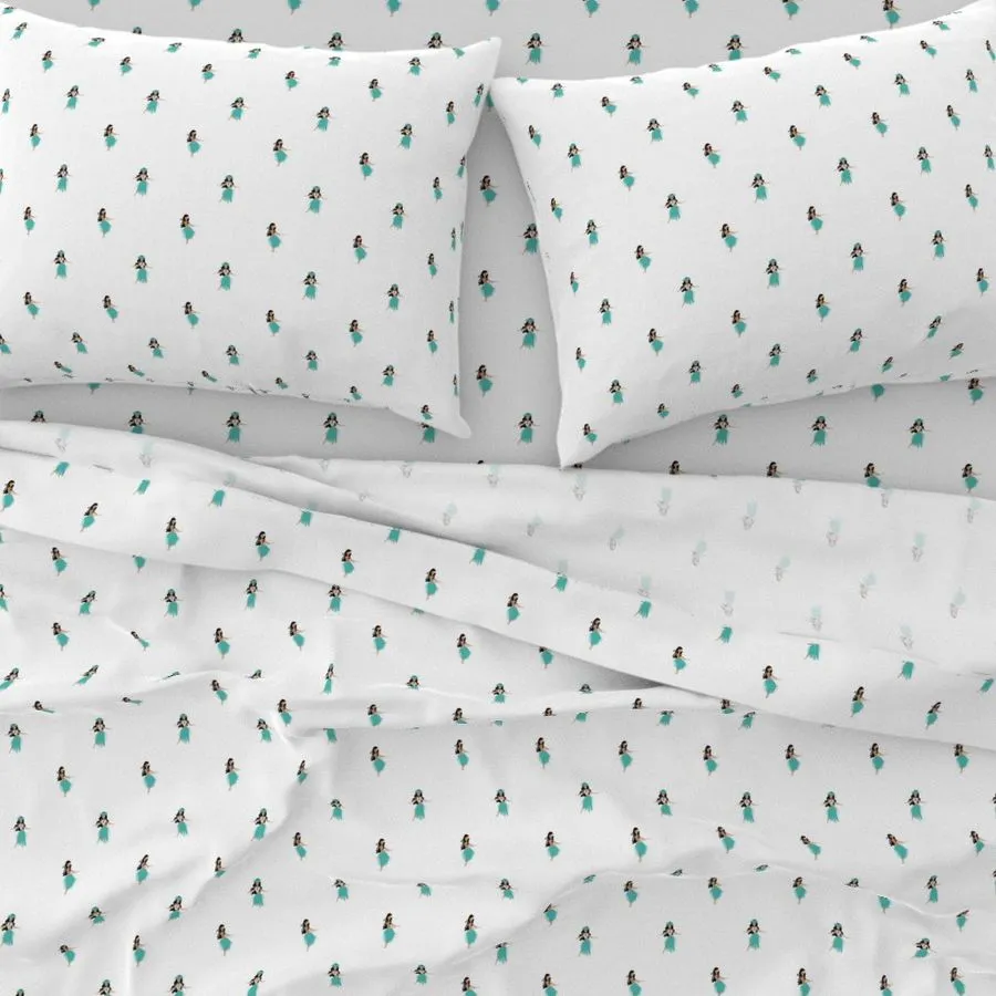 Dancing Hula Girls Sheet Set from Surfer Bedding™️