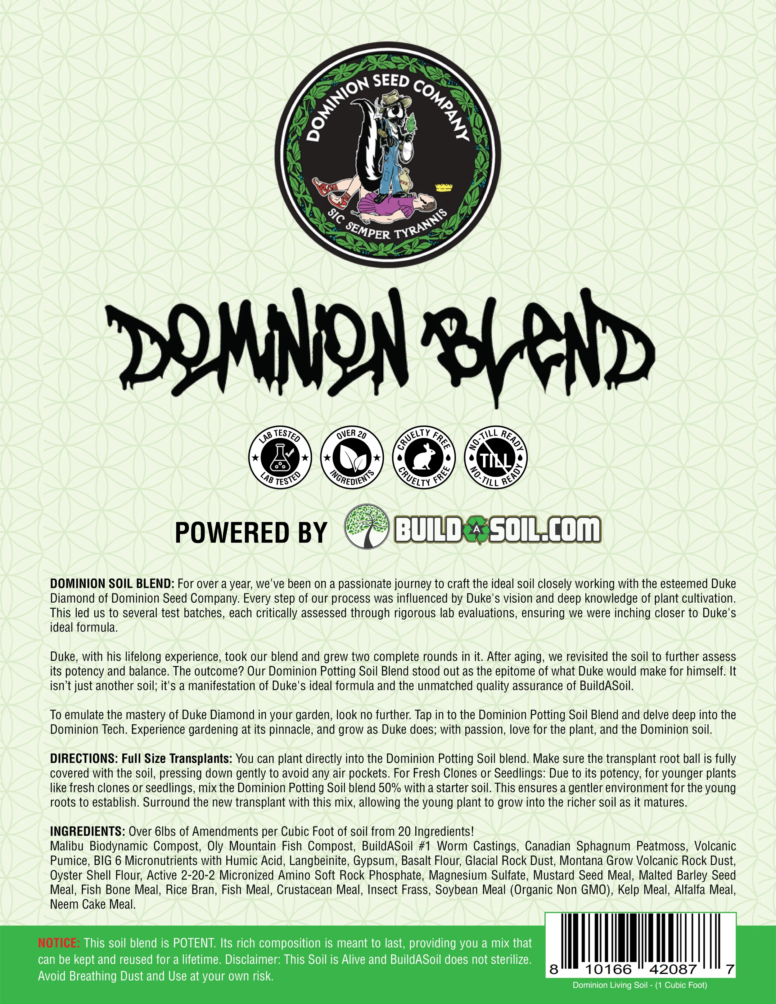 Dominion Soil Blend - Duke Diamond x BuildASoil Collab