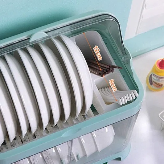 Dustproof Dish Organizer Drying Rack