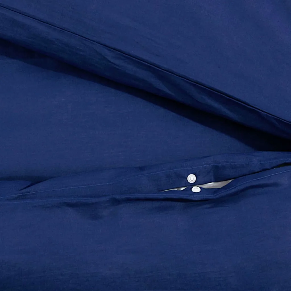 Duvet Cover Set Navy Blue 135x200 cm Cotton