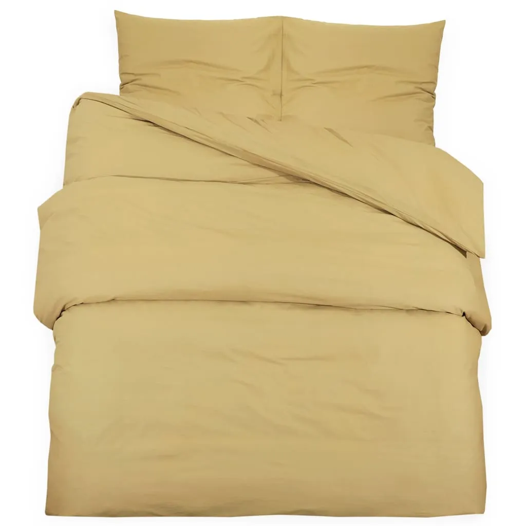 Duvet Cover Set Taupe 155x220 cm Light-weight Microfiber