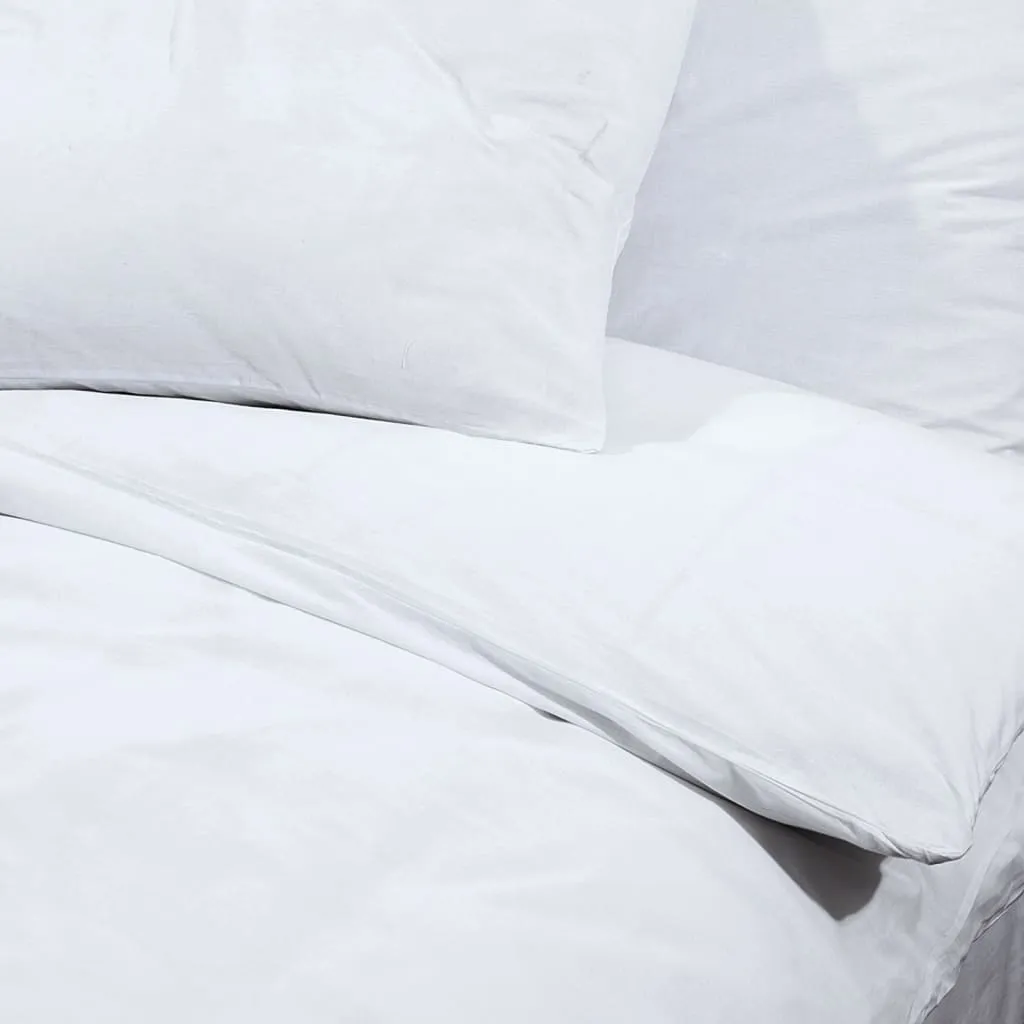 Duvet Cover Set White 260x240 cm Cotton