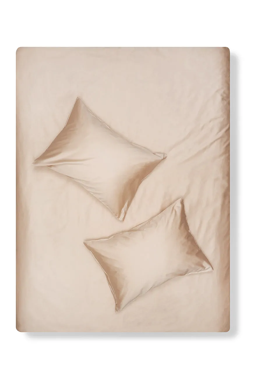 Egyptian Cotton Sateen Bedding in Apricot Color