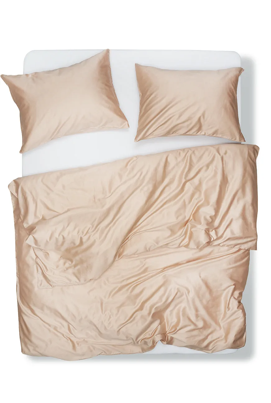 Egyptian Cotton Sateen Bedding in Apricot Color