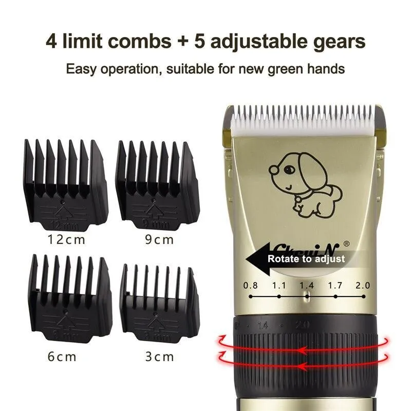 Electric Hair Clipper For Pet Hair Cutting Low Noise Ceramic Blade