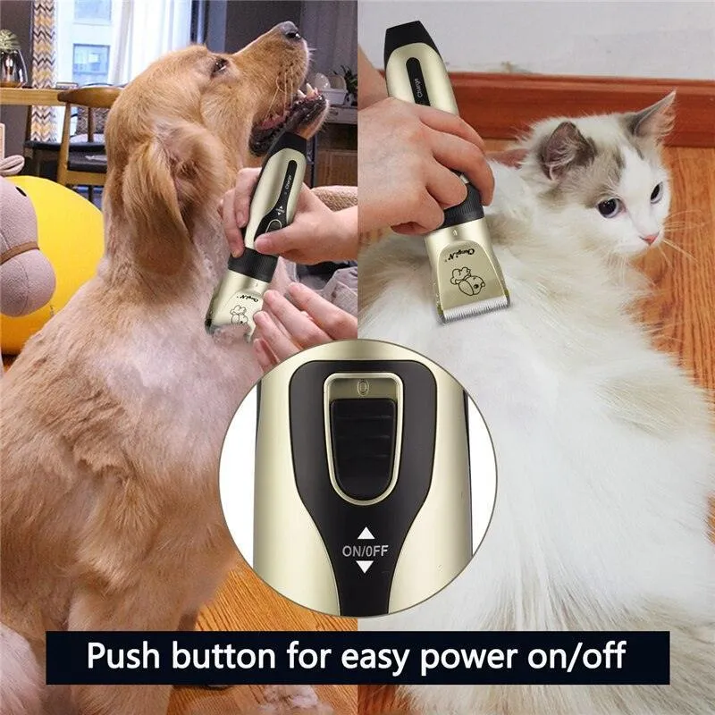 Electric Hair Clipper For Pet Hair Cutting Low Noise Ceramic Blade