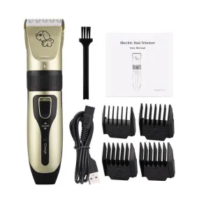 Electric Hair Clipper For Pet Hair Cutting Low Noise Ceramic Blade