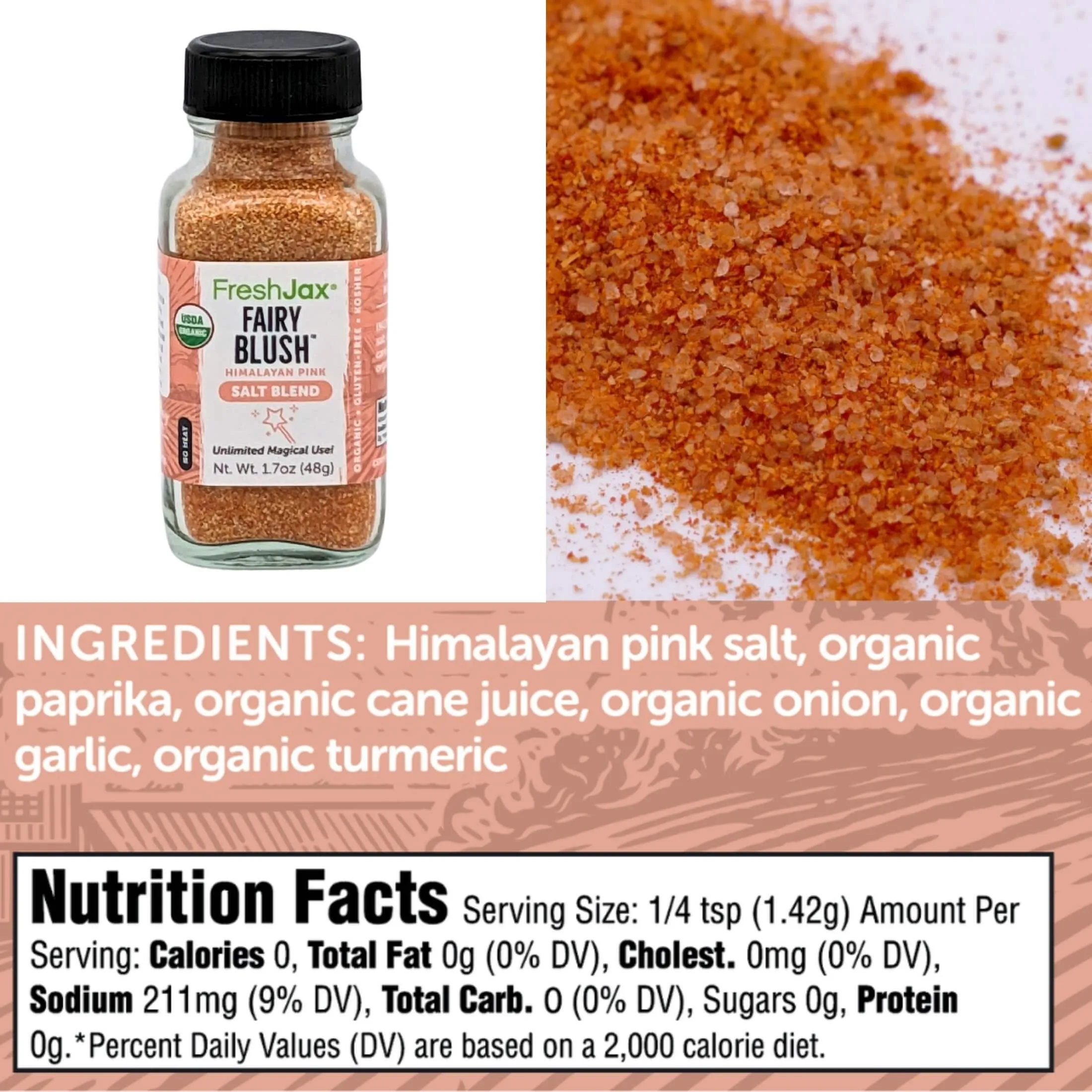 Fairy Blush® Seasoned Himalayan Salt Organic