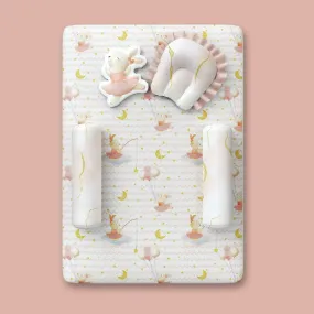 Fancy Fluff 5 Piece Organic New Born Bed Set- Day Dream