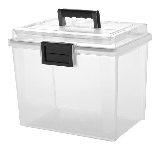 File Box (Letter) with Handle and Organizer, WeatherPro® - 19 QT - Gasket Box