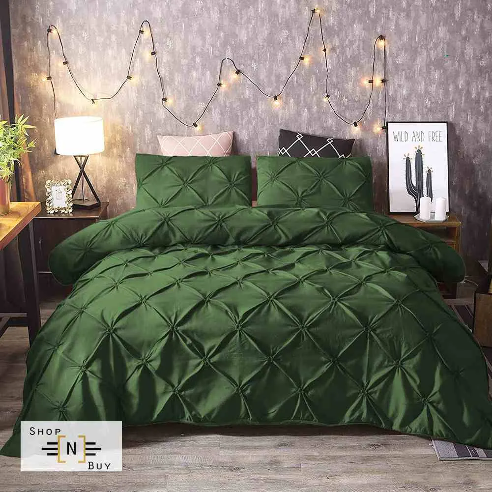 Flag Green Pintucks Duvet Set - 8 Pieces