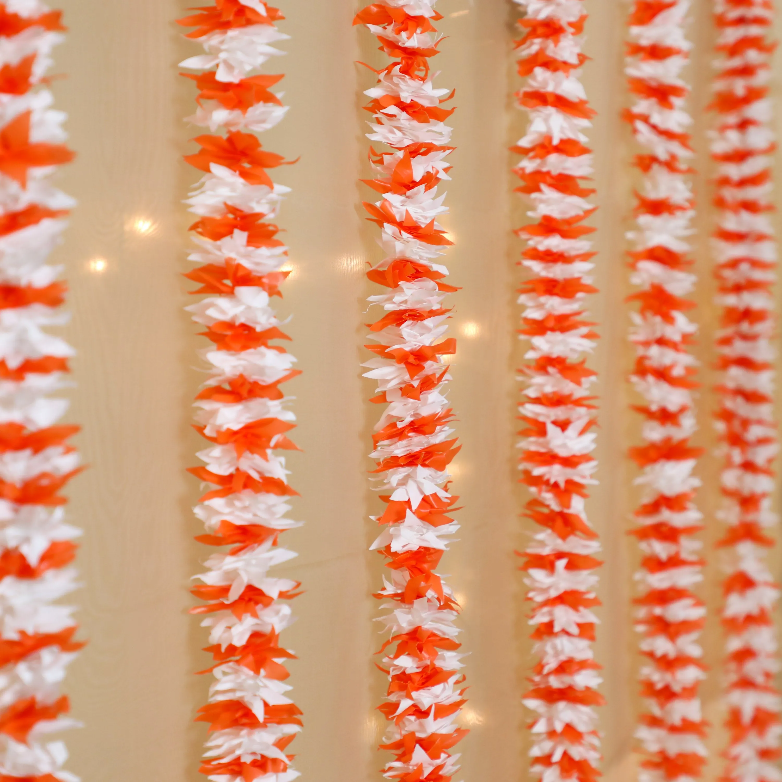 Floral Garland - Orange and White